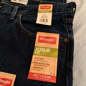 Wrangler Men's Straight Leg Jeans - Deep Blue